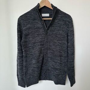 Monsieur Nicole Men's Charcoal Zip-Up Sweater